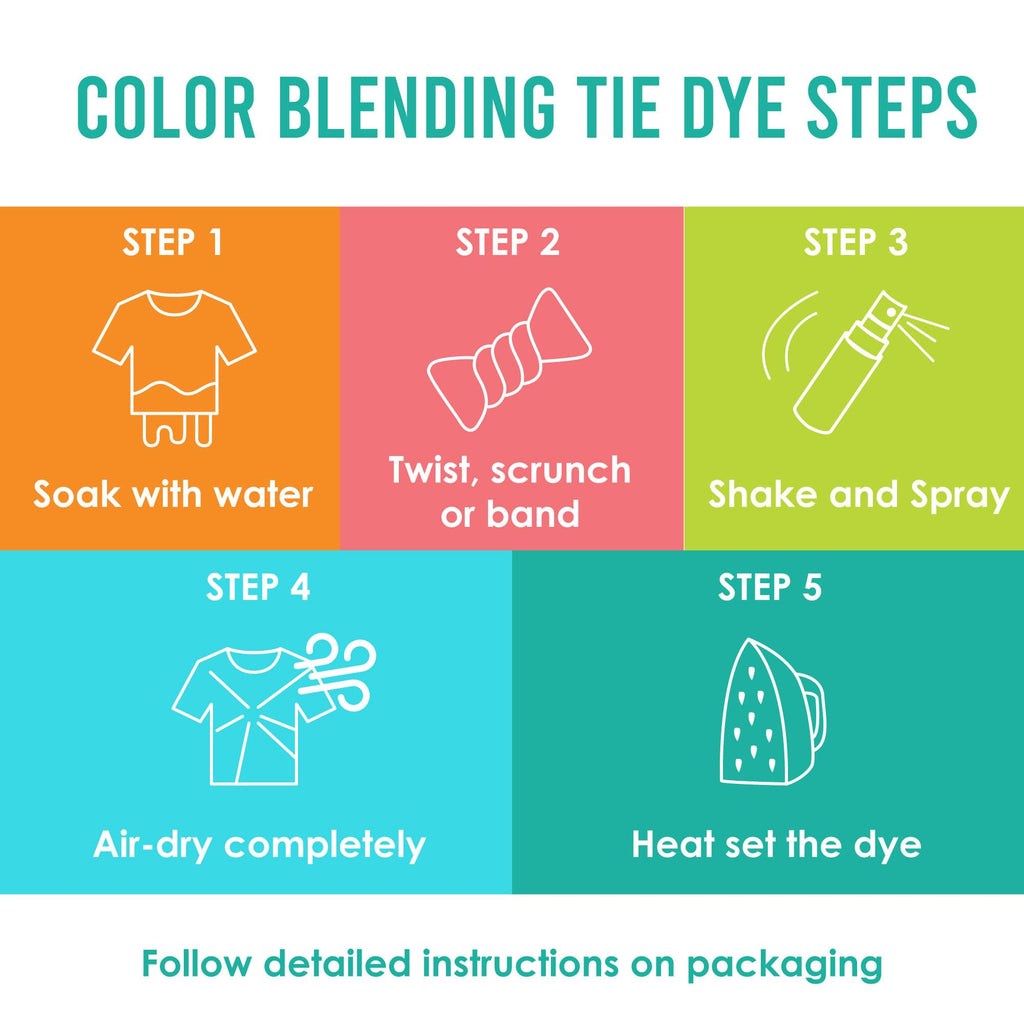 Sei Tie Dye Kit Natural Fade, 8 Color Earth Tone Fabric Dye Spray Set