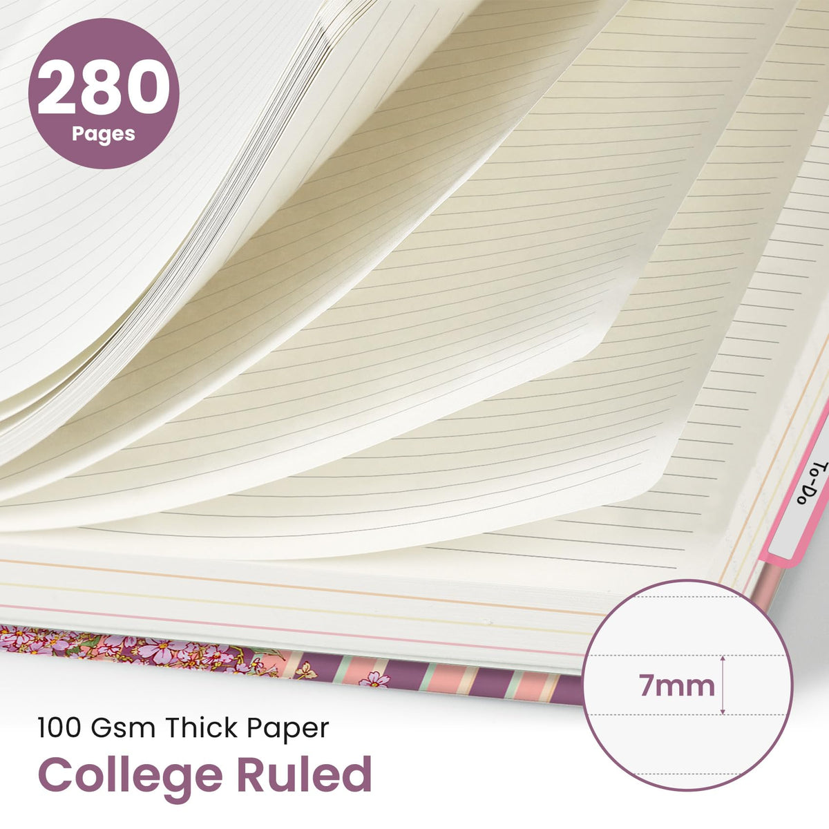 Taja Spiral Notebooks for Work 5 Subject Notebook with Removable Dividers