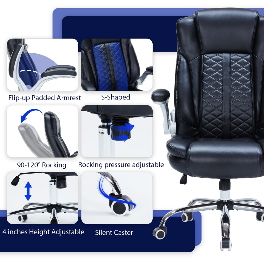 HESL 350 lb High-Back Executive Desk Chair (Multiple Colors)