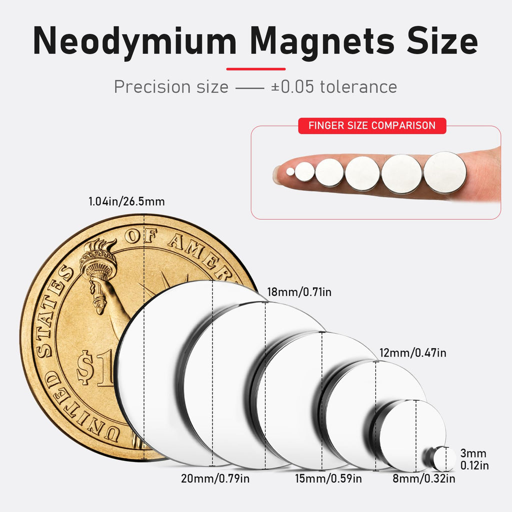 350Pcs Magnets for 3D Printing, Rare Earth Magnets for Crafts