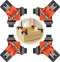 WETOLS 90 Degree Corner Clamp Set, 4 Pcs Adjustable Clamps for Woodworking