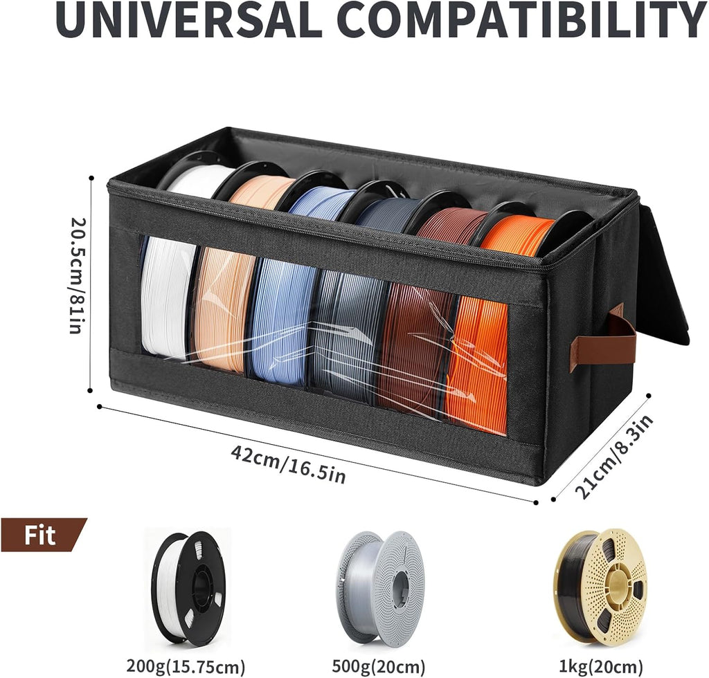 Qozary Filament Storage Box, 4 Pack Filament Container for 3D Printing
