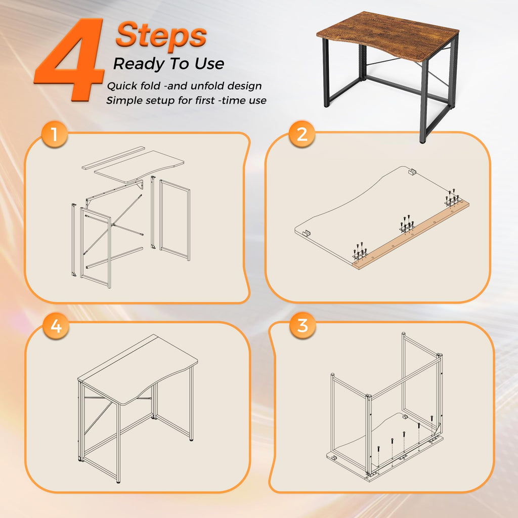 Huuger 31.5-Inch Folding Student Desk