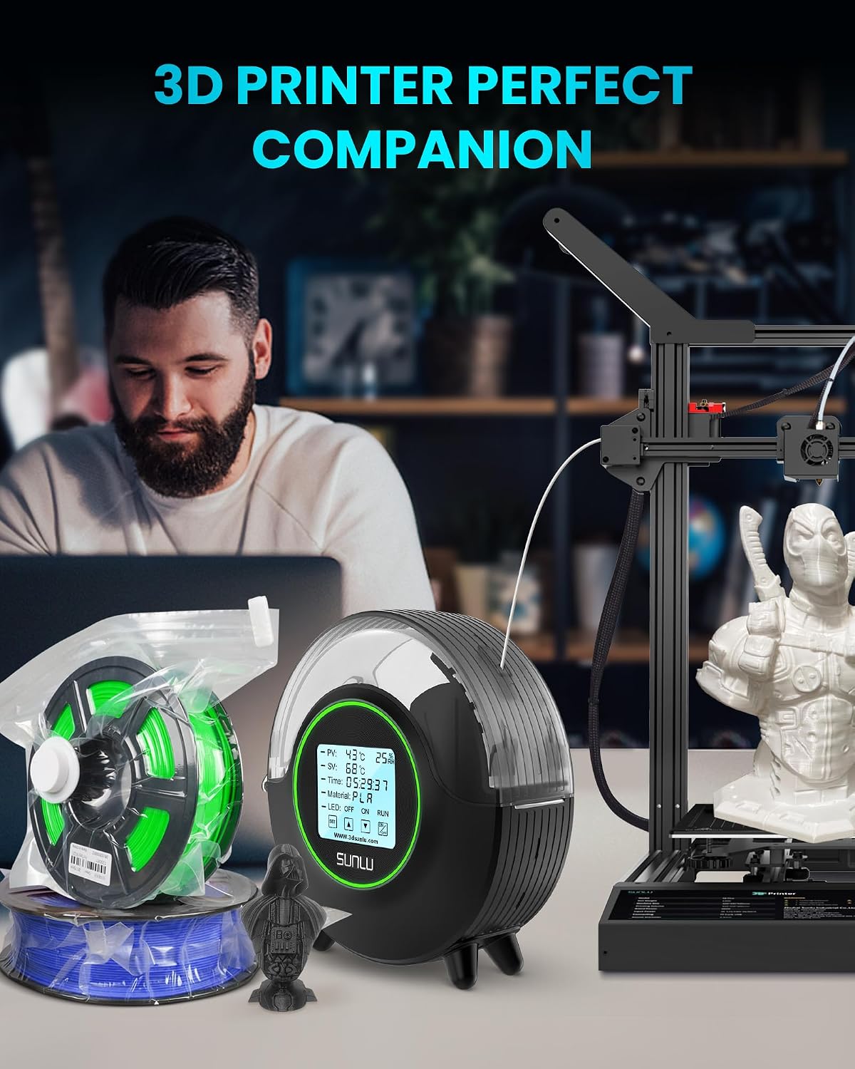 SUNLU S2 Filament Dryer for 3D Printing (Ages 13+)