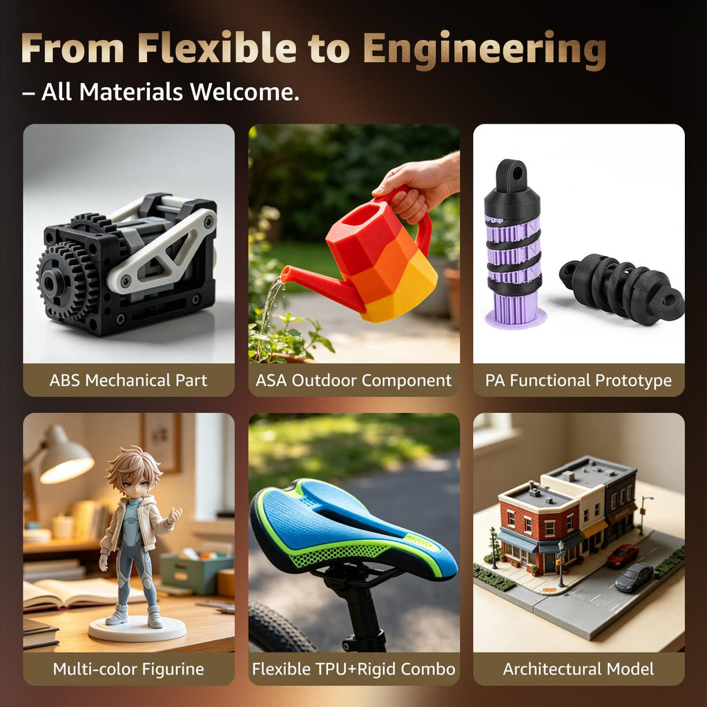Flashforge Adventurer 5M 3D Printer for Beginners, 600mm/s Fast Printing, Direct Drive (280°C), Auto-Leveling, 8.7"x8.7"x8.7" PEI Build Plate - Ideal for Home, School & Makers