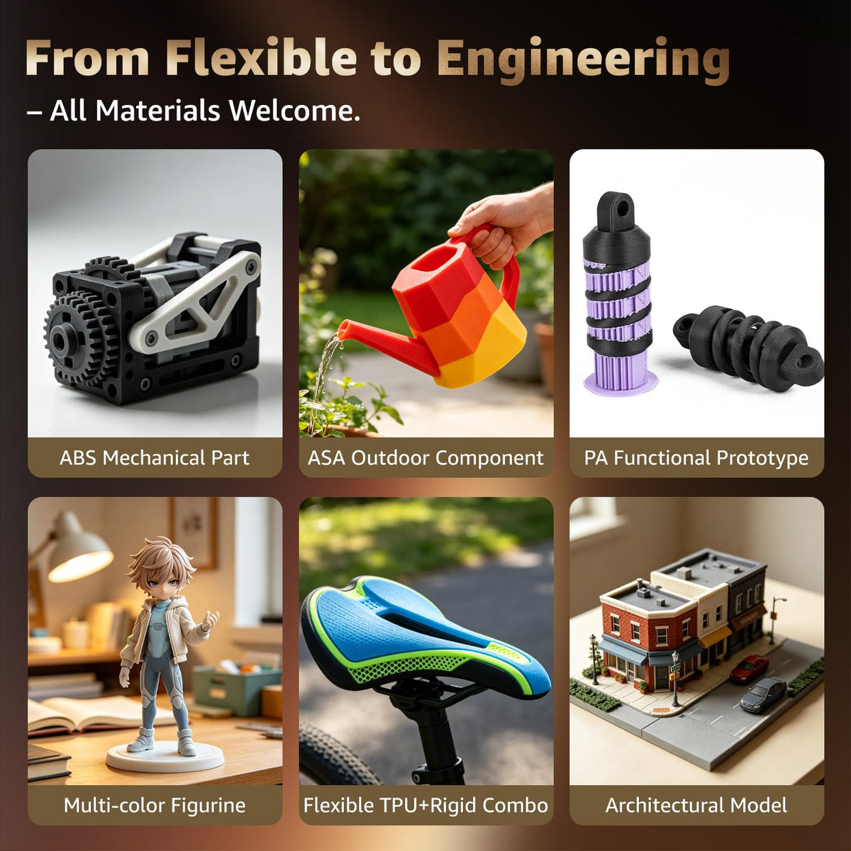 Flashforge Adventurer 5M 3D Printer for Beginners, 600mm/s Fast Printing, Direct Drive (280°C), Auto-Leveling, 8.7"x8.7"x8.7" PEI Build Plate - Ideal for Home, School & Makers