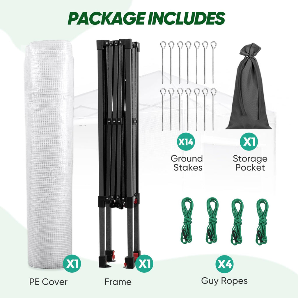 EAGLE PEAK Pop-Up Walk-In Greenhouse (Multiple Sizes)