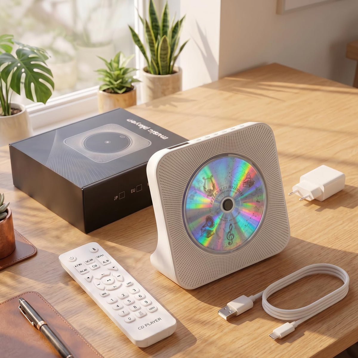 Gueray KC906 Desktop Bluetooth CD Player for Learning (K–12)