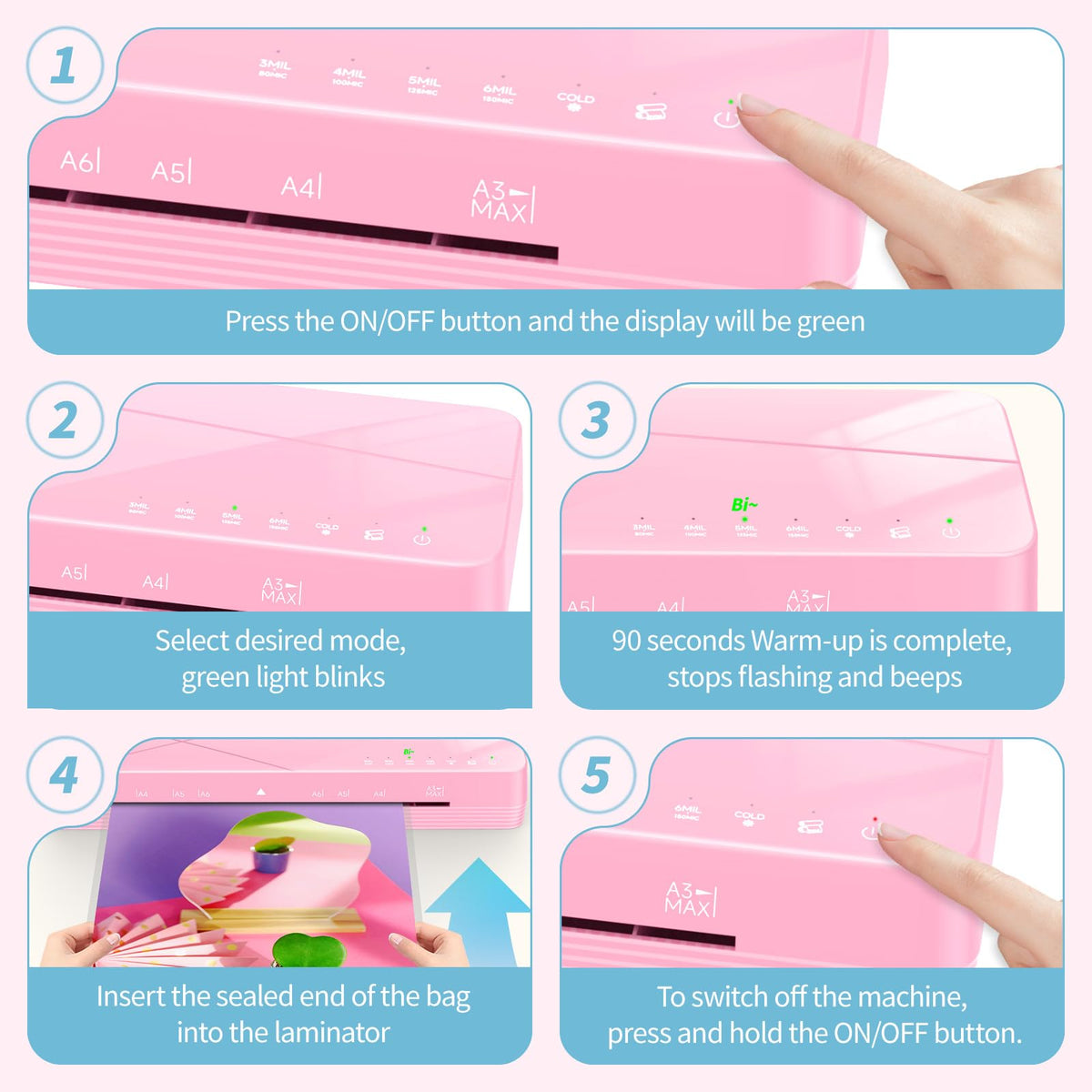 Crenova: 13" Touchscreen Laminator with 6 Lamination Modes