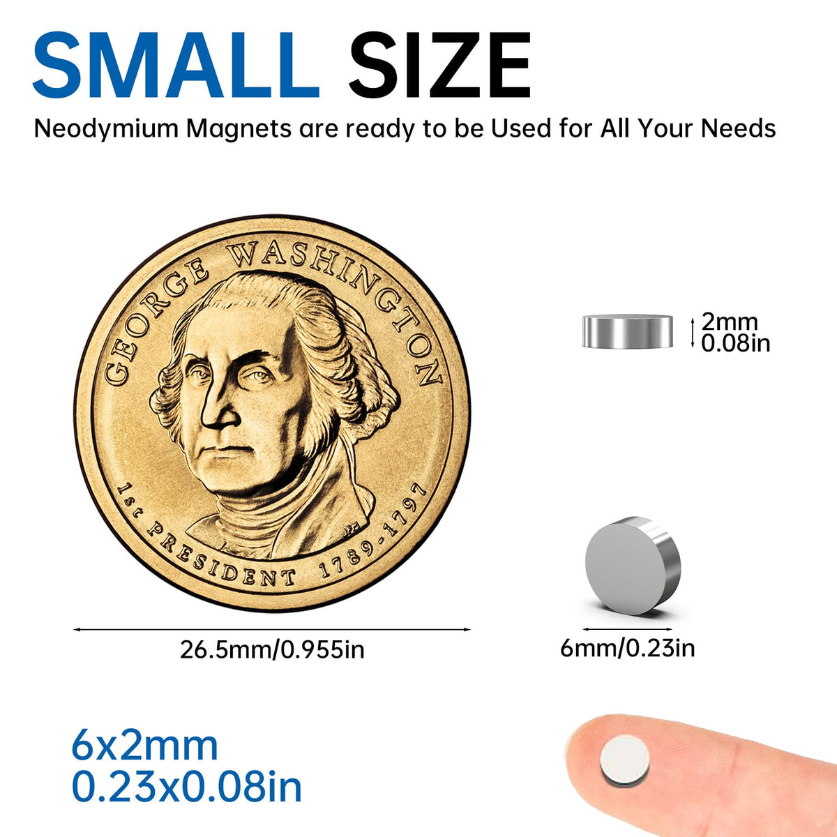 Magnet for Crafts, 622PCS Small Neodymium Magnet for 3D Printing