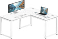 SHW 55 × 60-Inch Commercial-Grade L-Shaped Student Desk