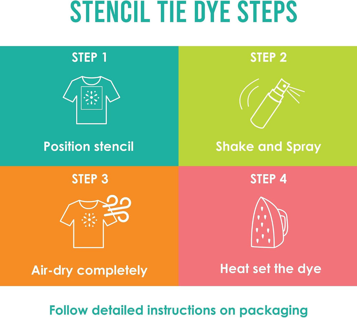 Sei Tie Dye Kit Natural Fade, 8 Color Earth Tone Fabric Dye Spray Set