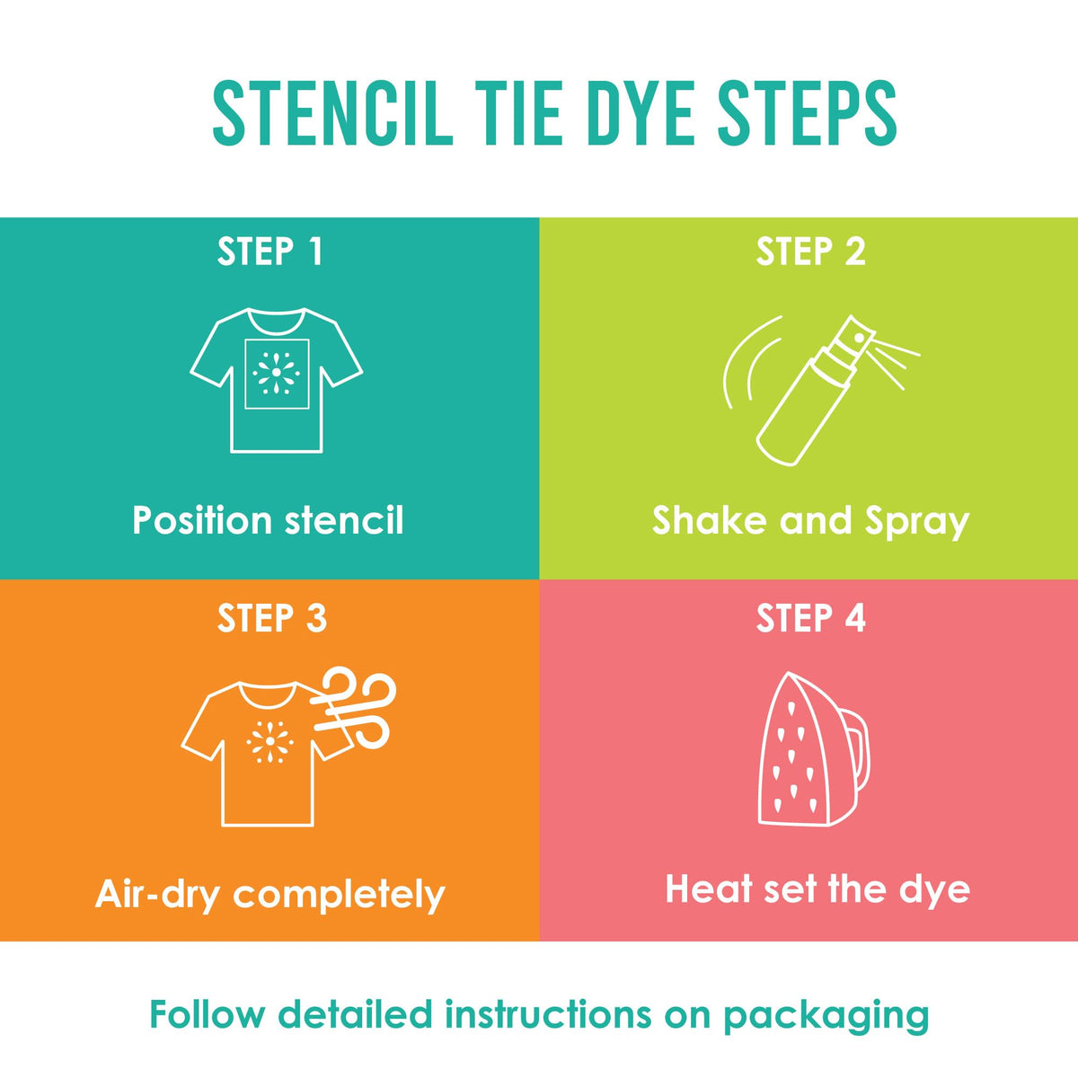 Sei Tie Dye Kit Natural Fade, 8 Color Earth Tone Fabric Dye Spray Set