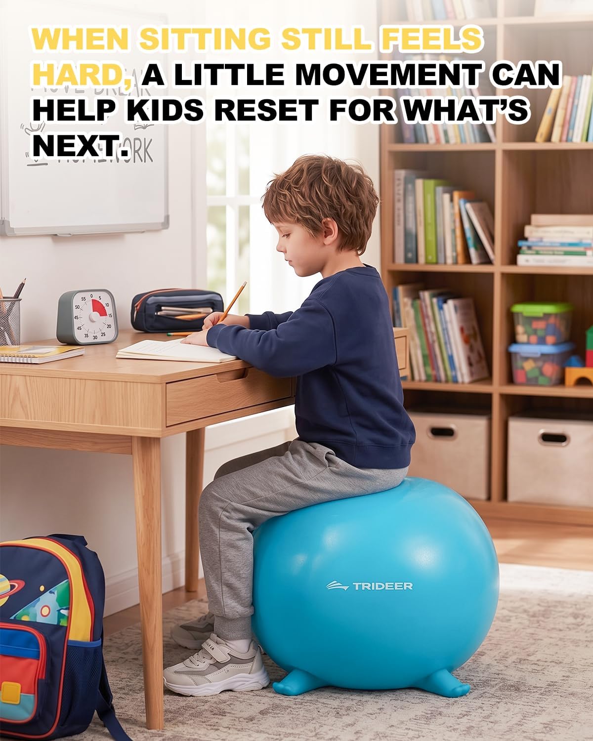 Trideer Flexible Seating for Classroom, Yoga Ball Chairs for Kids