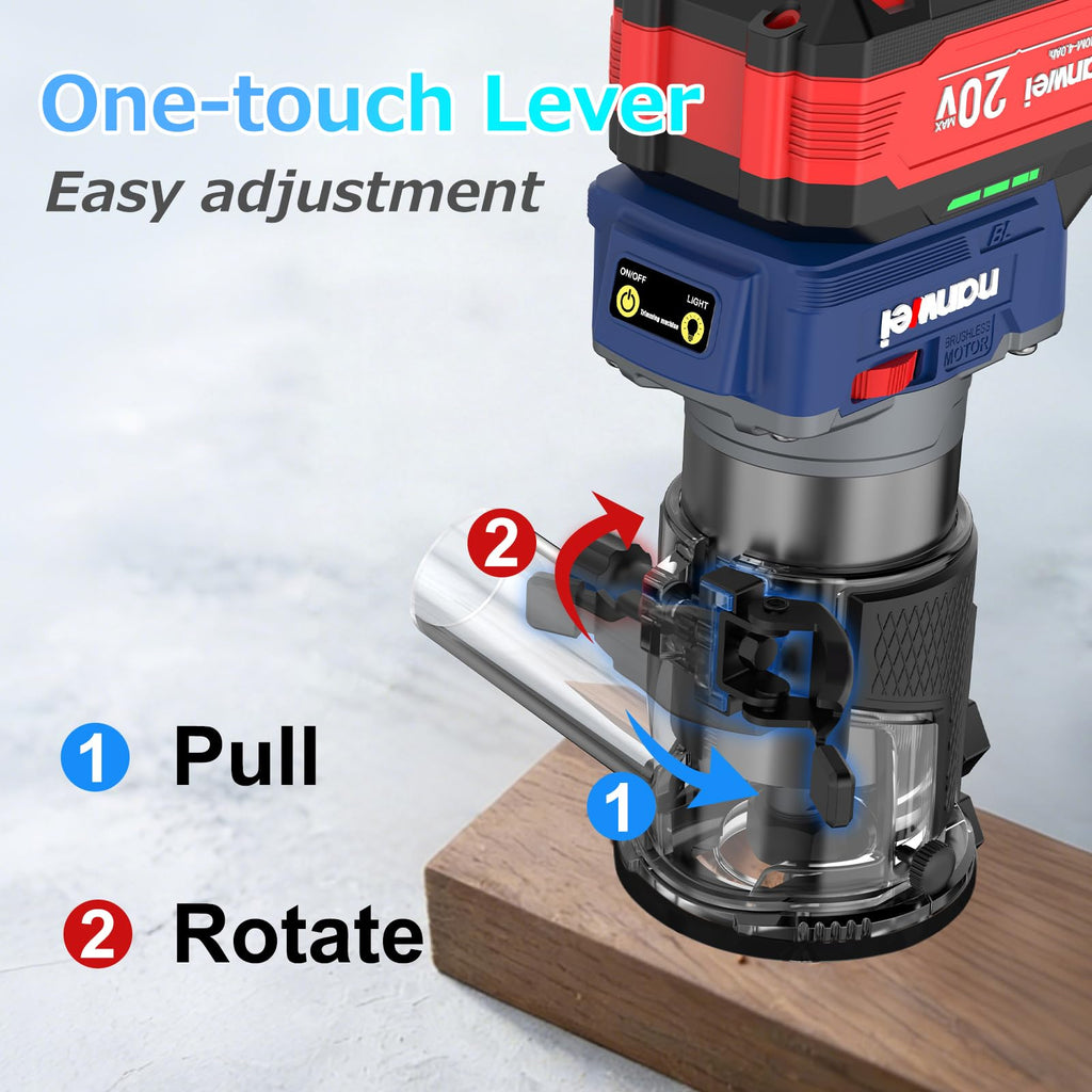 NANWEI 450W Router Tool for Woodworking, Hand Wood Router Tool, 32000rpm Compact Edge Trimmer（No Bits）