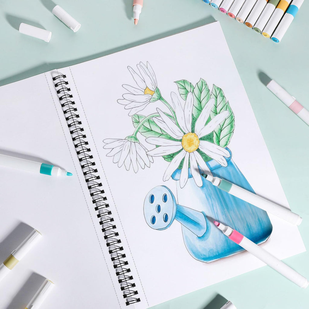 50 Sheets Marker Paper Pad, 7.6 × 7.6 in, 120gsm Alcohol Marker Paper
