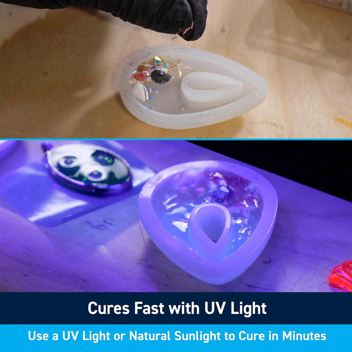 TotalBoat Clear UV Resin - 200g Kit with UV Cure Light for Crafts & Casting