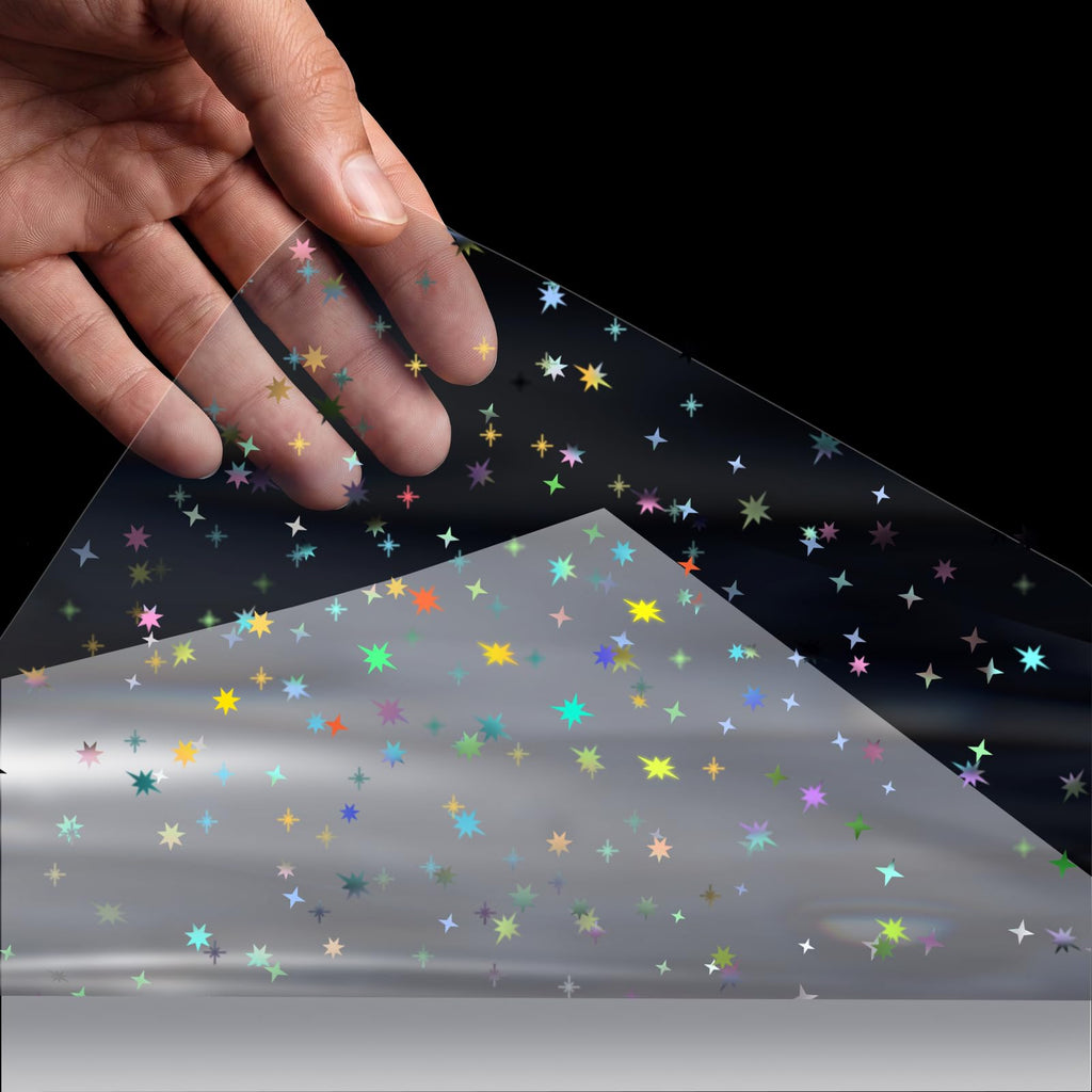 36 Sheets Holographic Laminating Sheets Clear Self Adhesive Sticker Paper