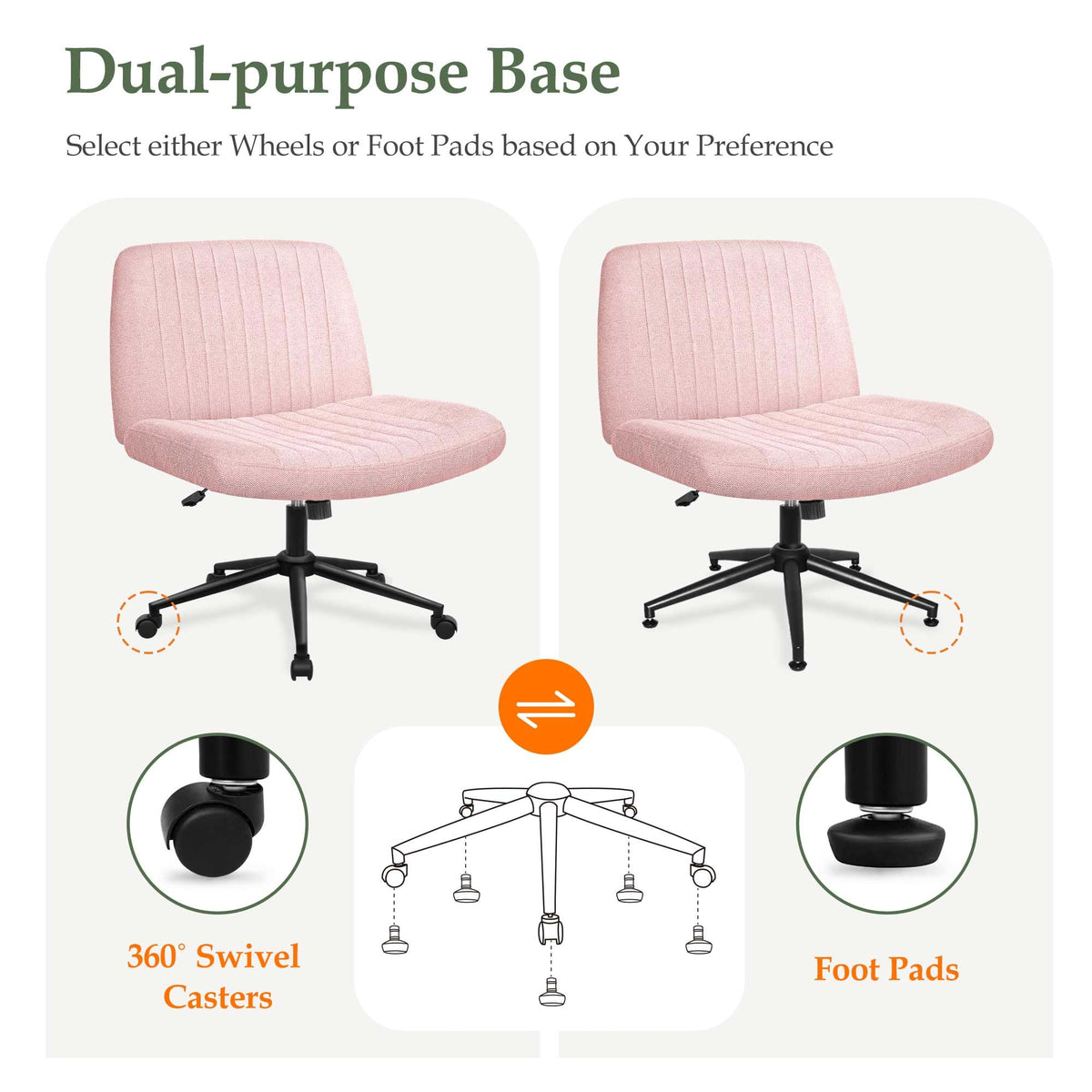 Orange Factory Wide Criss-Cross Study Chair (Multiple Styles)
