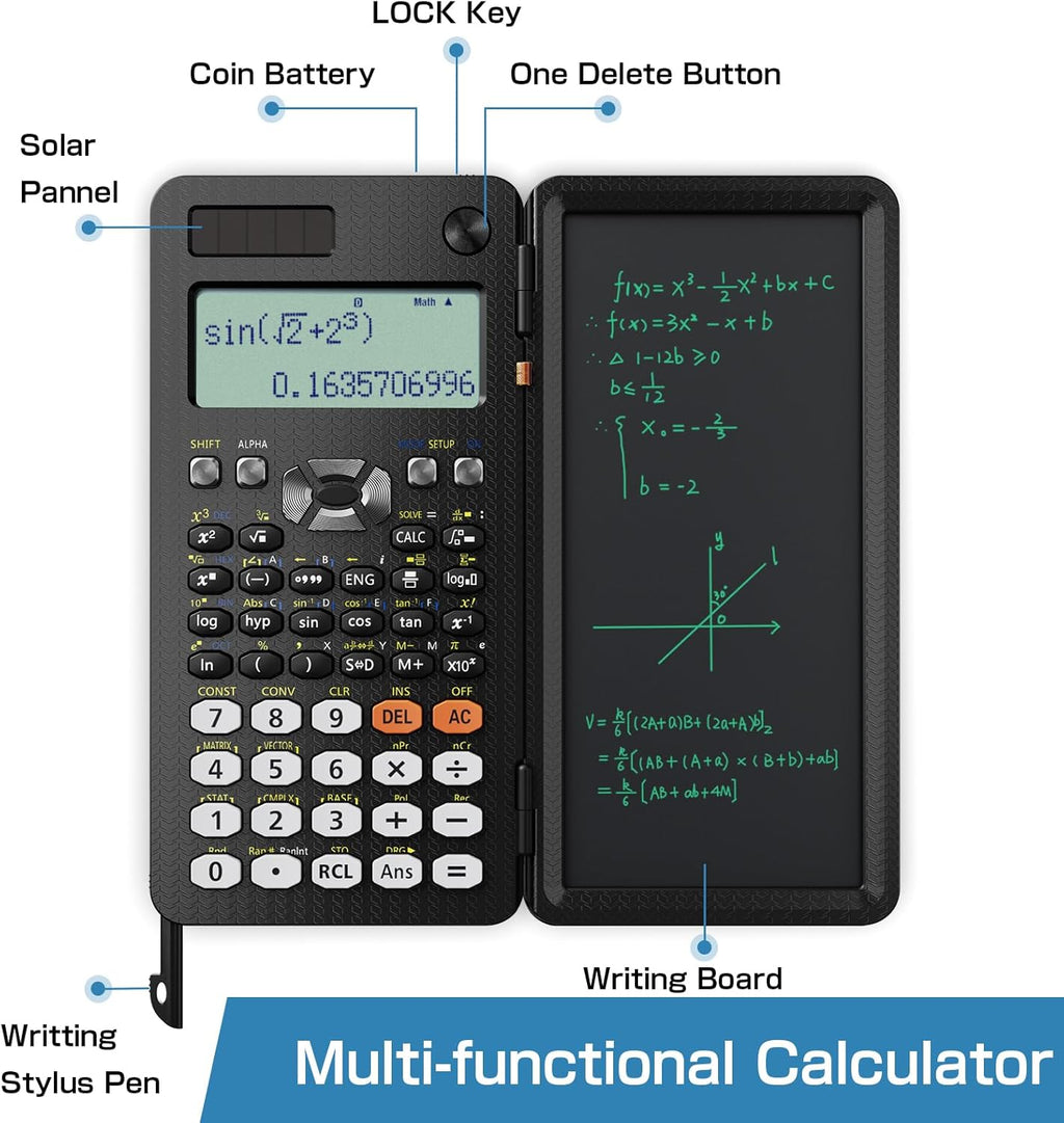 ROATEE 991ES MAX Scientific Calculator with Notepad