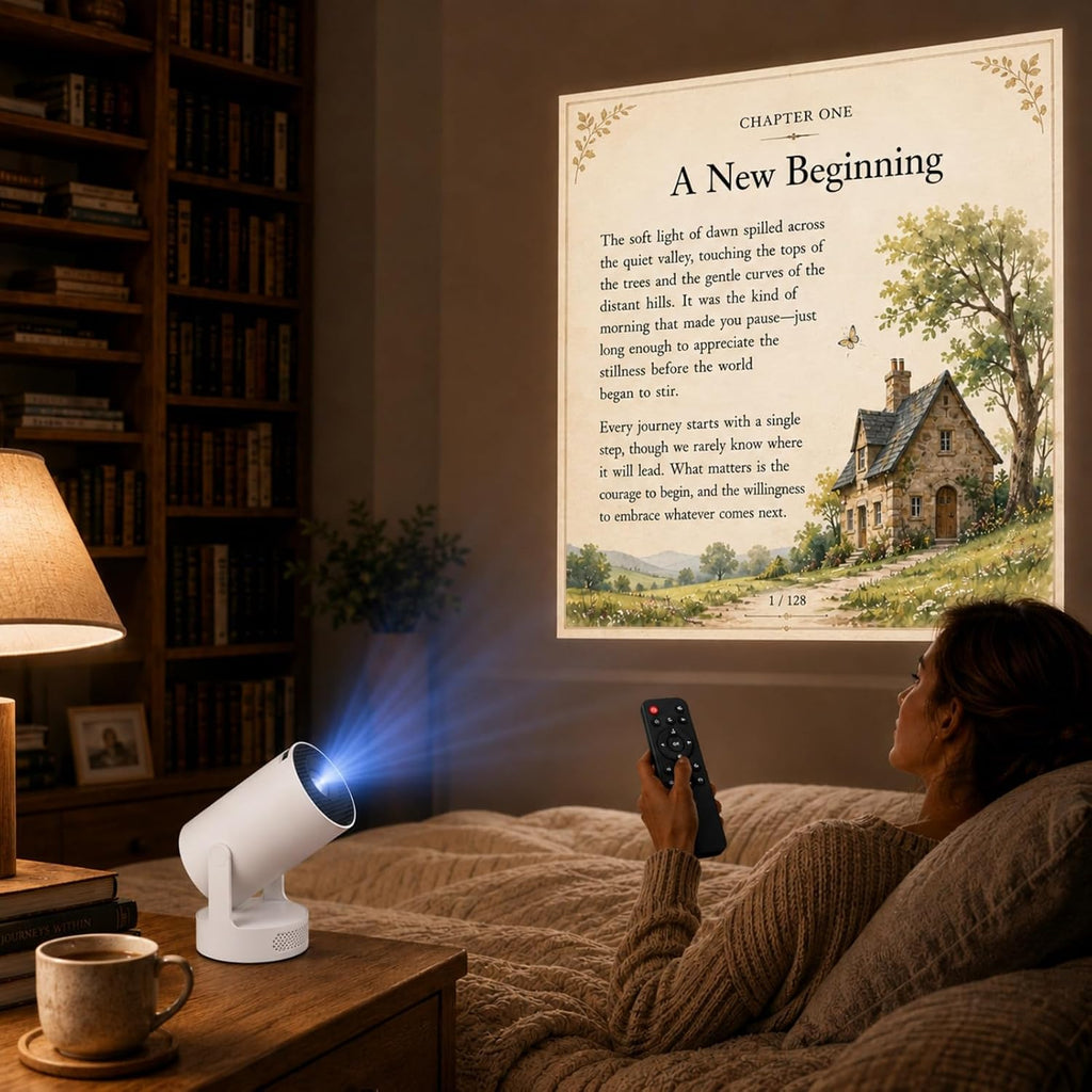 BookGlow Smart Reading Projector with Wireless Page Turner