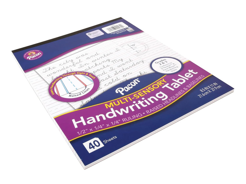 PAPER TABLET PACON MULTISENSORY 8.5X11 IN 40 SHTS