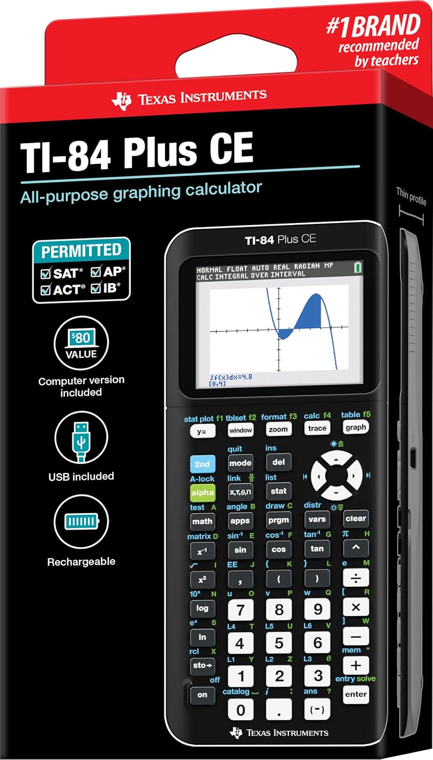 Texas Instruments TI-84 Plus CE Color Graphing Calculator