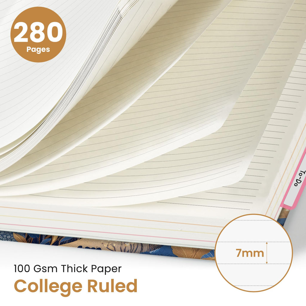 Taja Spiral Notebooks for Work 5 Subject Notebook with Removable Dividers