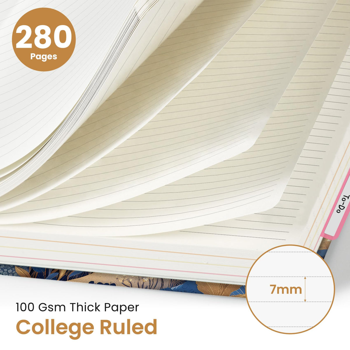 Taja Spiral Notebooks for Work 5 Subject Notebook with Removable Dividers