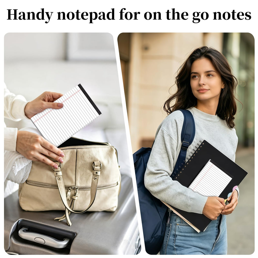 7 PCS Note Pads 5x8 Small Legal Pads 210 Sheets, Perforated Small Notebook Notepad 5 x 8 ,College Ruled Lined Paper Pads 80GSM, Mini Hard Backing Writing Pads Memo for Work School &Office Supplies-Multicolor