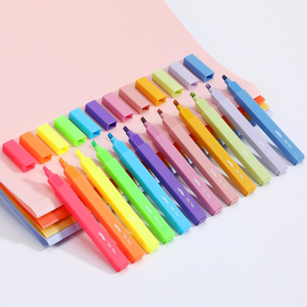 Mr. Pen- Aesthetic Bible Highlighters No Bleed Through Assorted Color