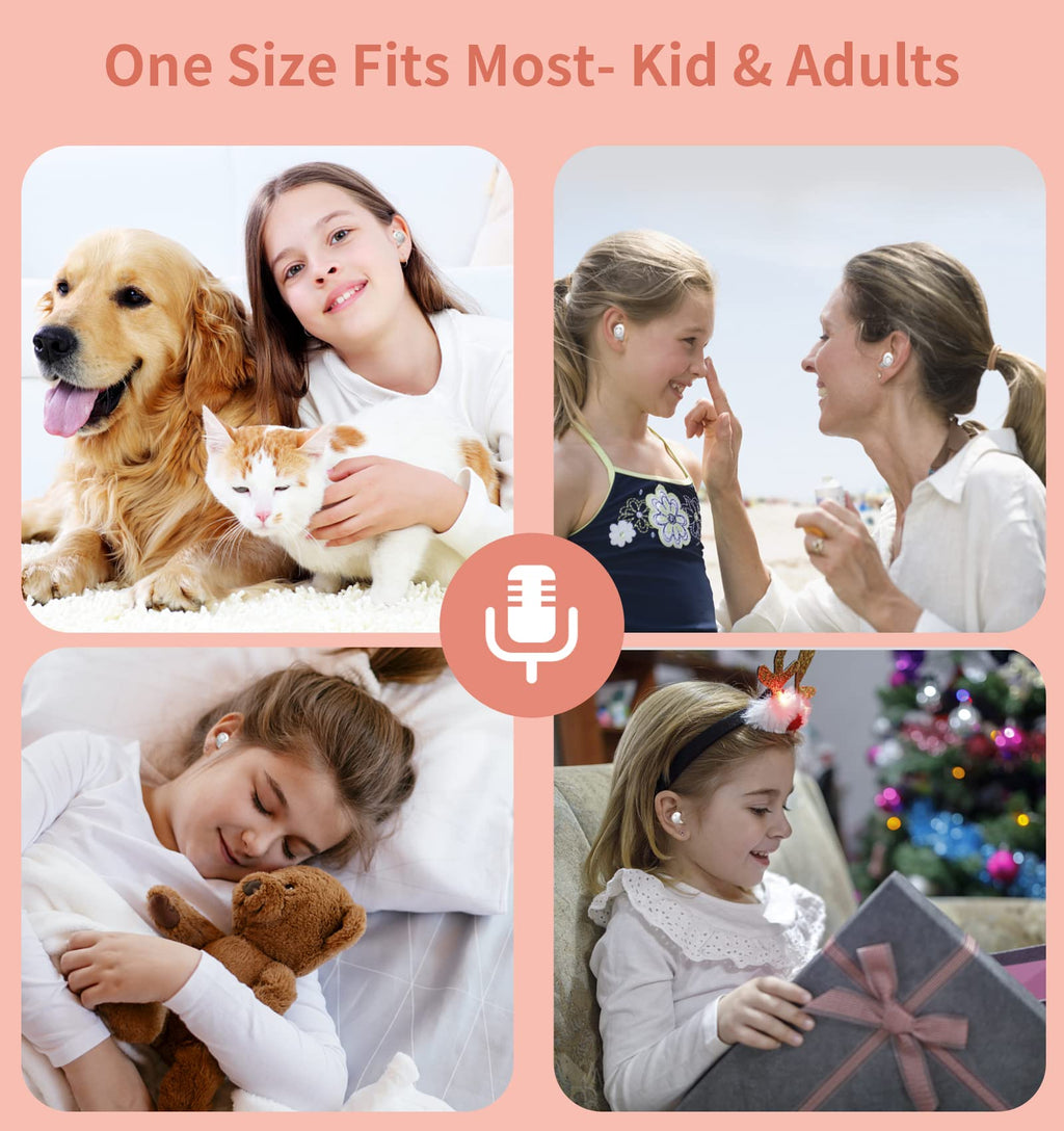 Kids Wireless Earbuds, Noise Reduction Earbuds for Kids Bluetooth 5.0 Waterproof in-Ear Headphones with Mic and Charging Case, Deep Bass Touch Control 36H Playtime Headset for School.