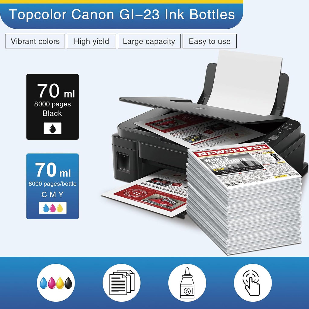 GI-23 GI23 Ink Refill Bottle Set Compatible for Canon G620 G520 Printer Ink