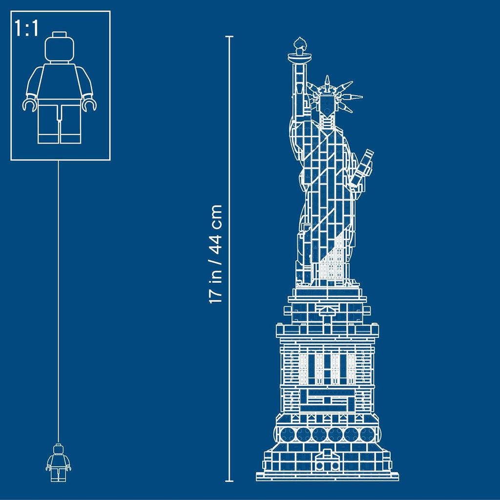 LEGO Architecture Statue of Liberty Model Building Set - Collectible New York City Souvenir, Creative Home Décor or Office Centerpiece, Great Gift Idea for Adults and Teens, 21042