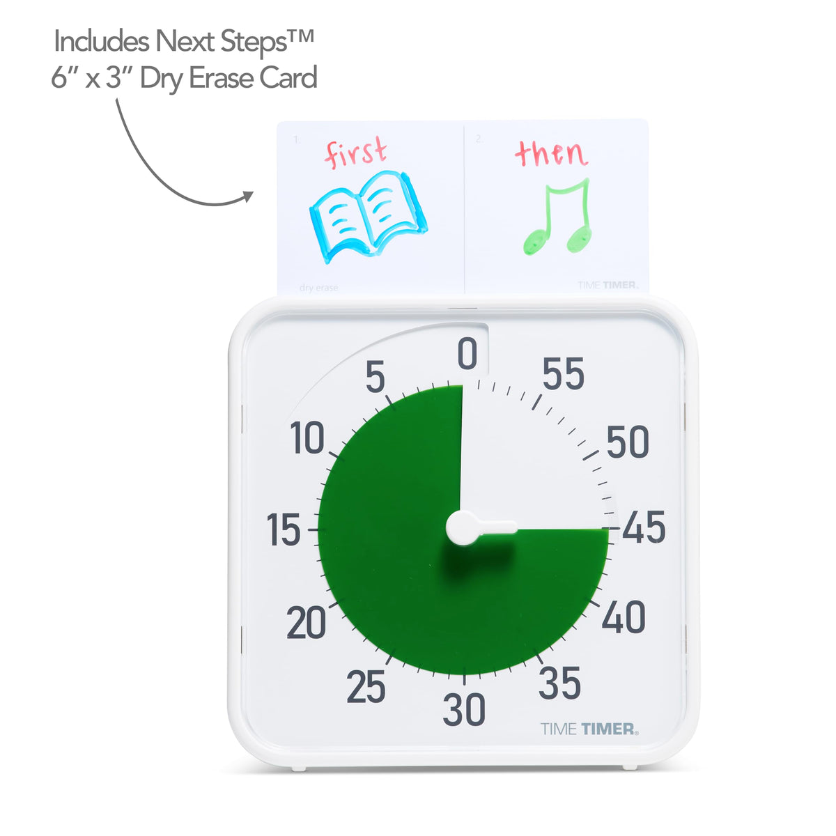 TIME TIMER 12 inch Visual Timer 60 Minute Kids Desk Countdown Clock with Dry Erase Activity Card, Also Magnetic for Classroom, Homeschooling Study Tool, Task Reminder, Home and Kitchen Timer