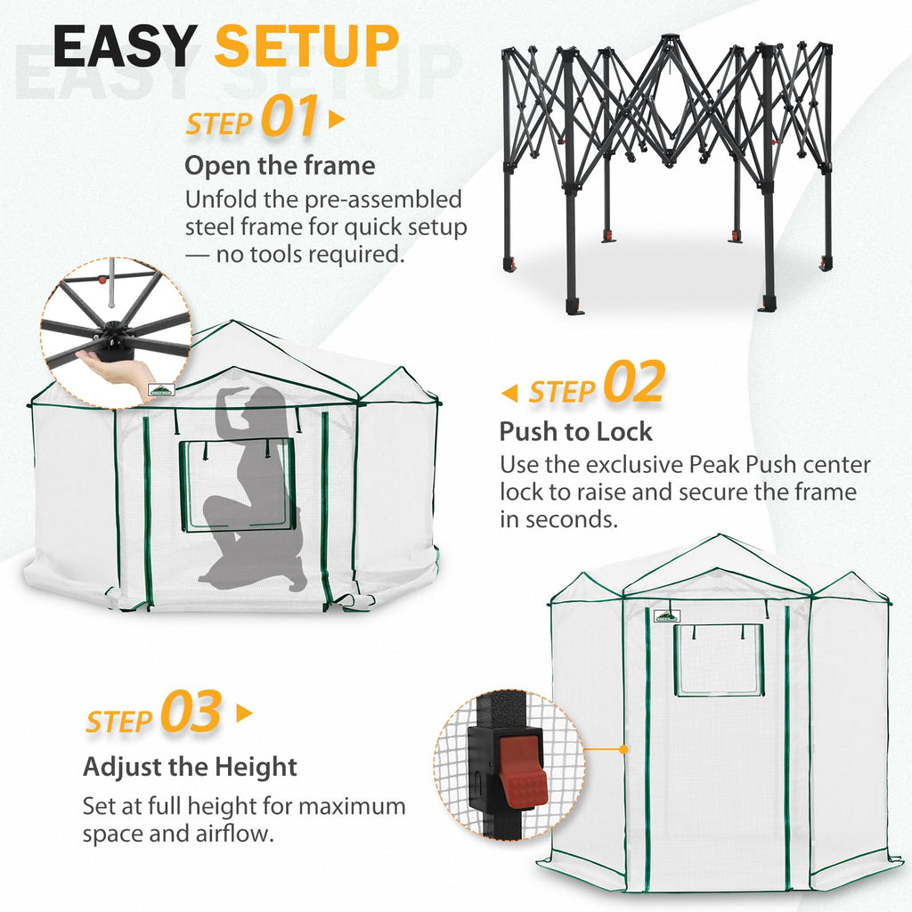 EAGLE PEAK Pop-Up Walk-In Greenhouse (Multiple Sizes)