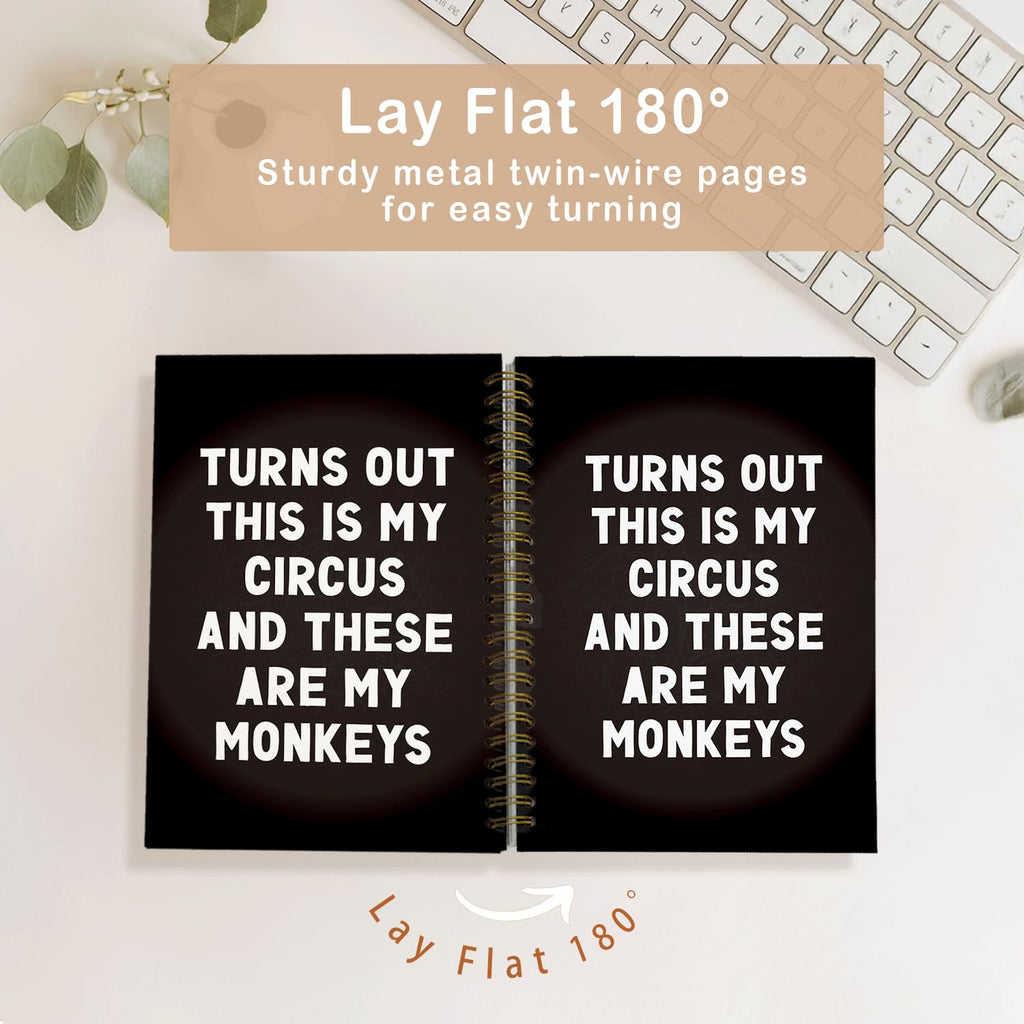 Funny Black Cat Spiral Notebook,Office Notebooks for Work