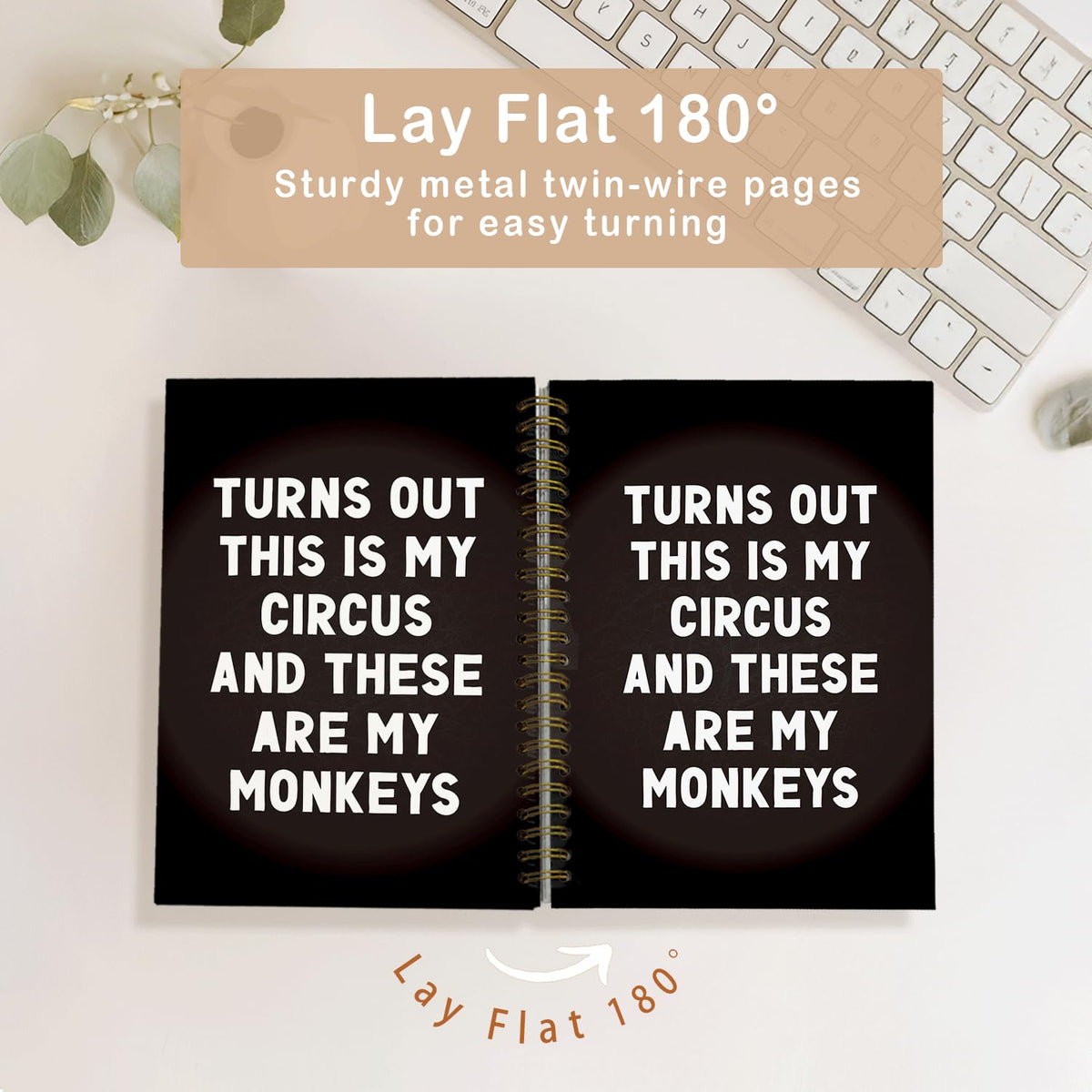 Funny Black Cat Spiral Notebook,Office Notebooks for Work
