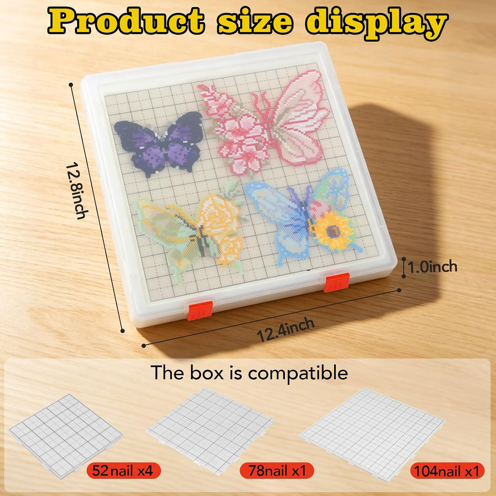 Fuse Beads Pause Box with 2.6mm Board, Beads Art Project Storage Organizer