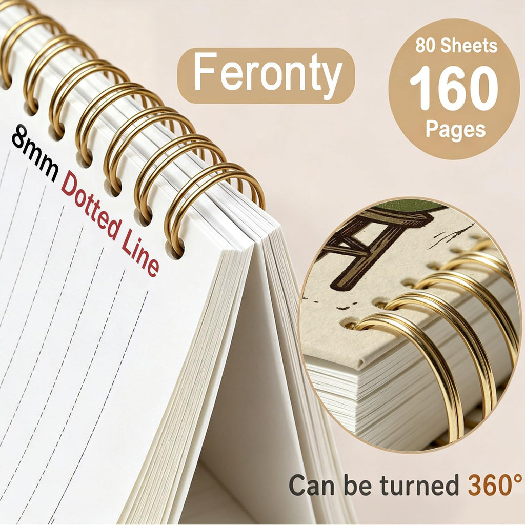 Frog Notebook, Frog Office Supplies, Cute Spiral Journal for Teens