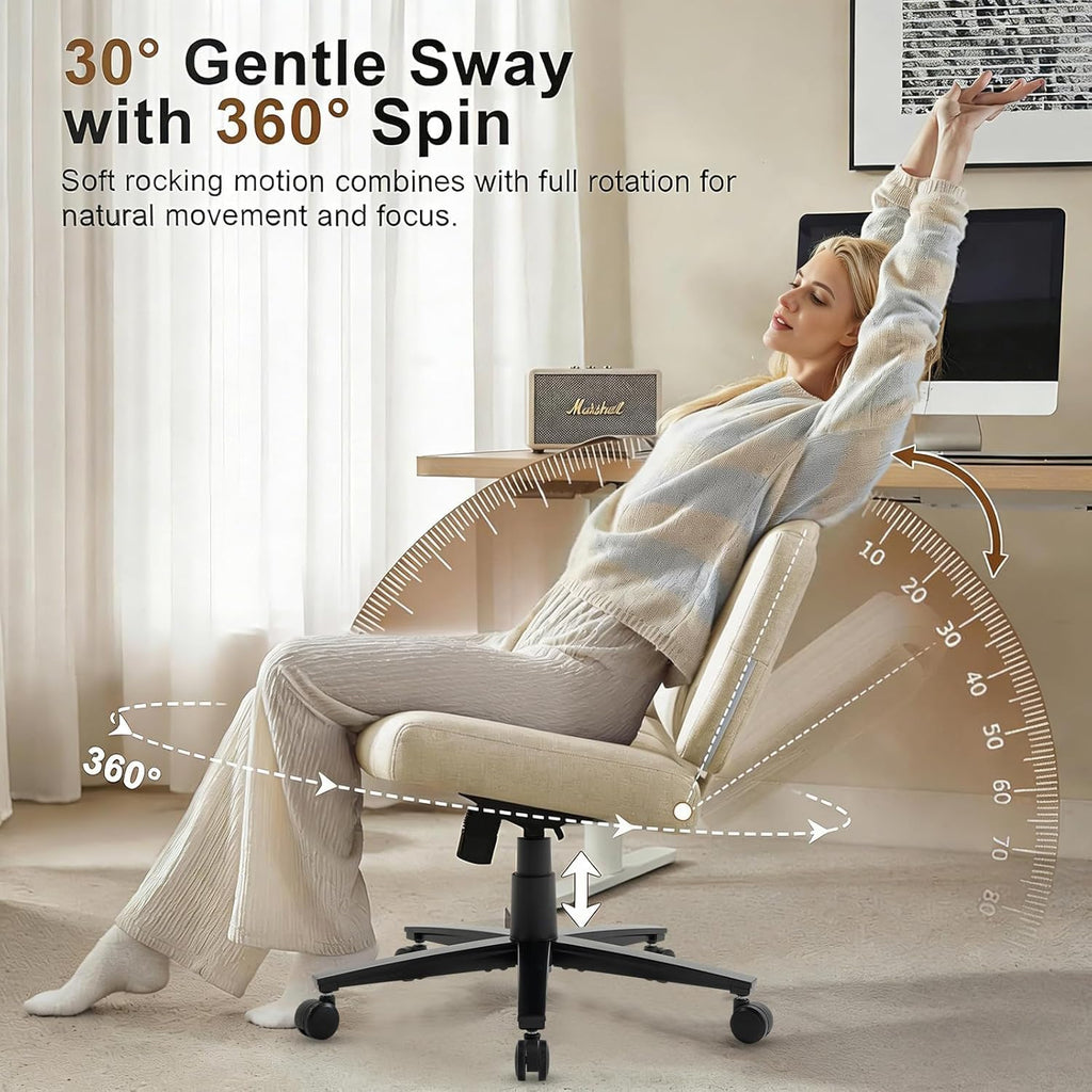 Vigosit Plush Cross-Legged Desk Chair (Multiple Colors)