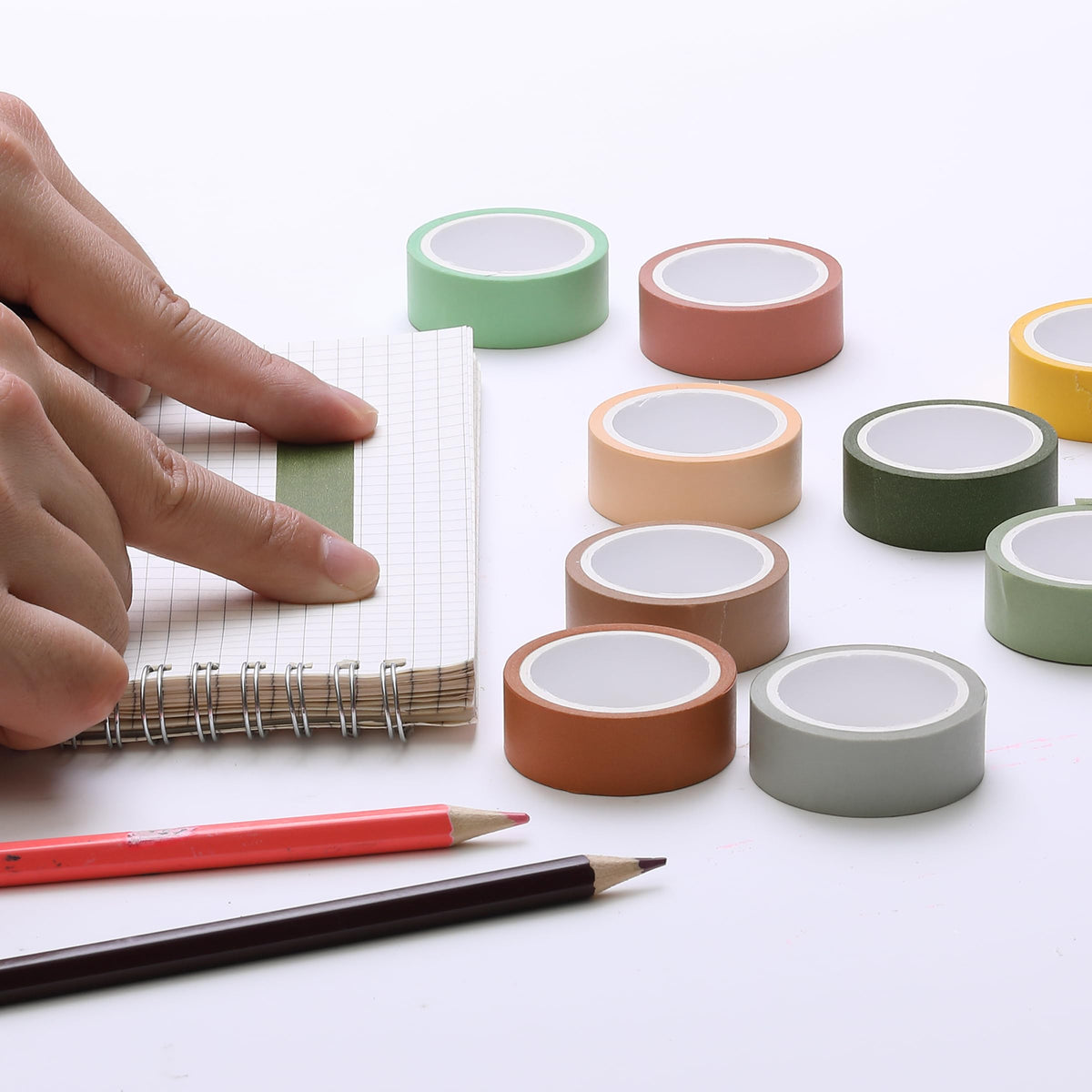 Mr. Pen- Washi Tape Set, 10 Rolls, 5.5 Yards/Roll
