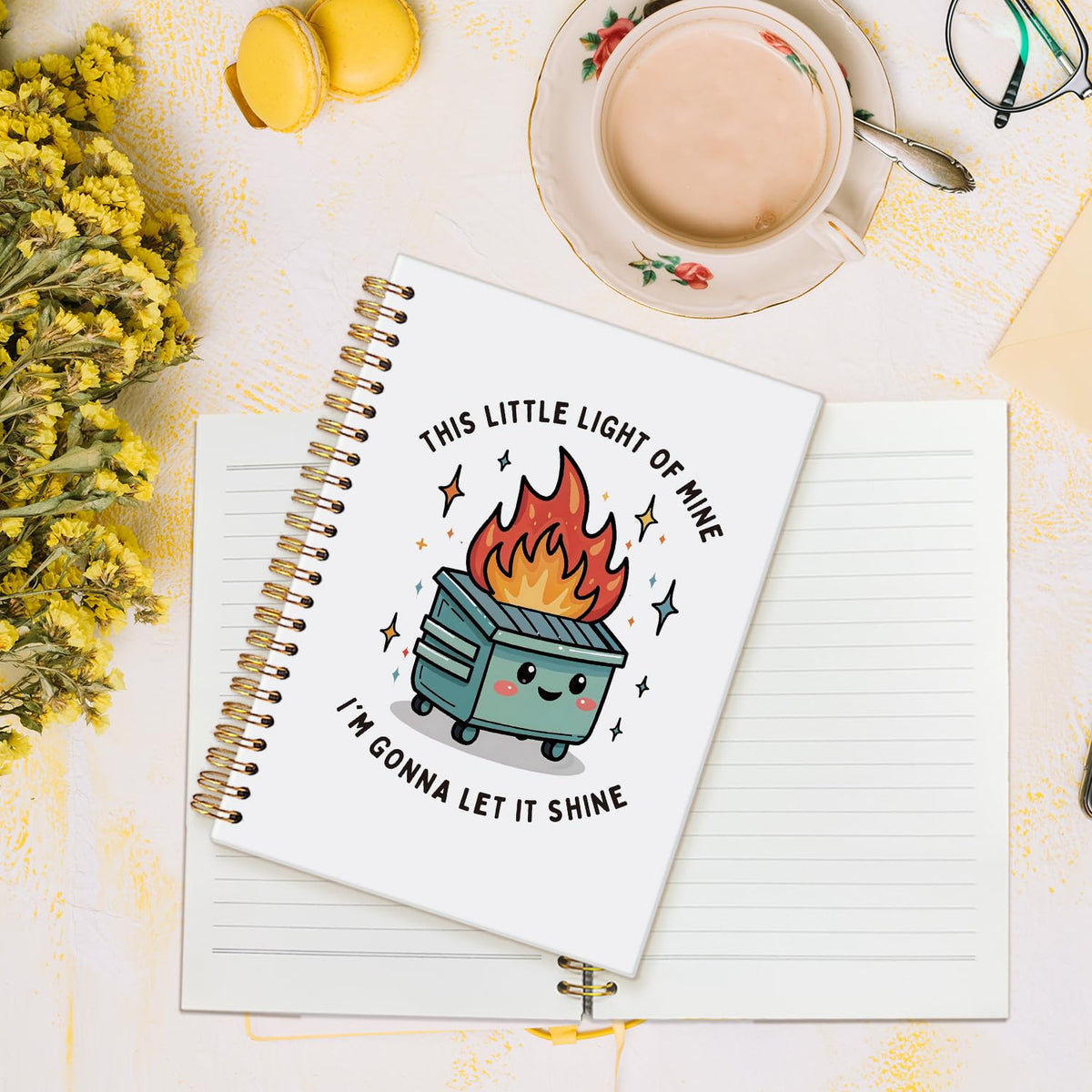 Funny Black Cat Spiral Notebook,Office Notebooks for Work