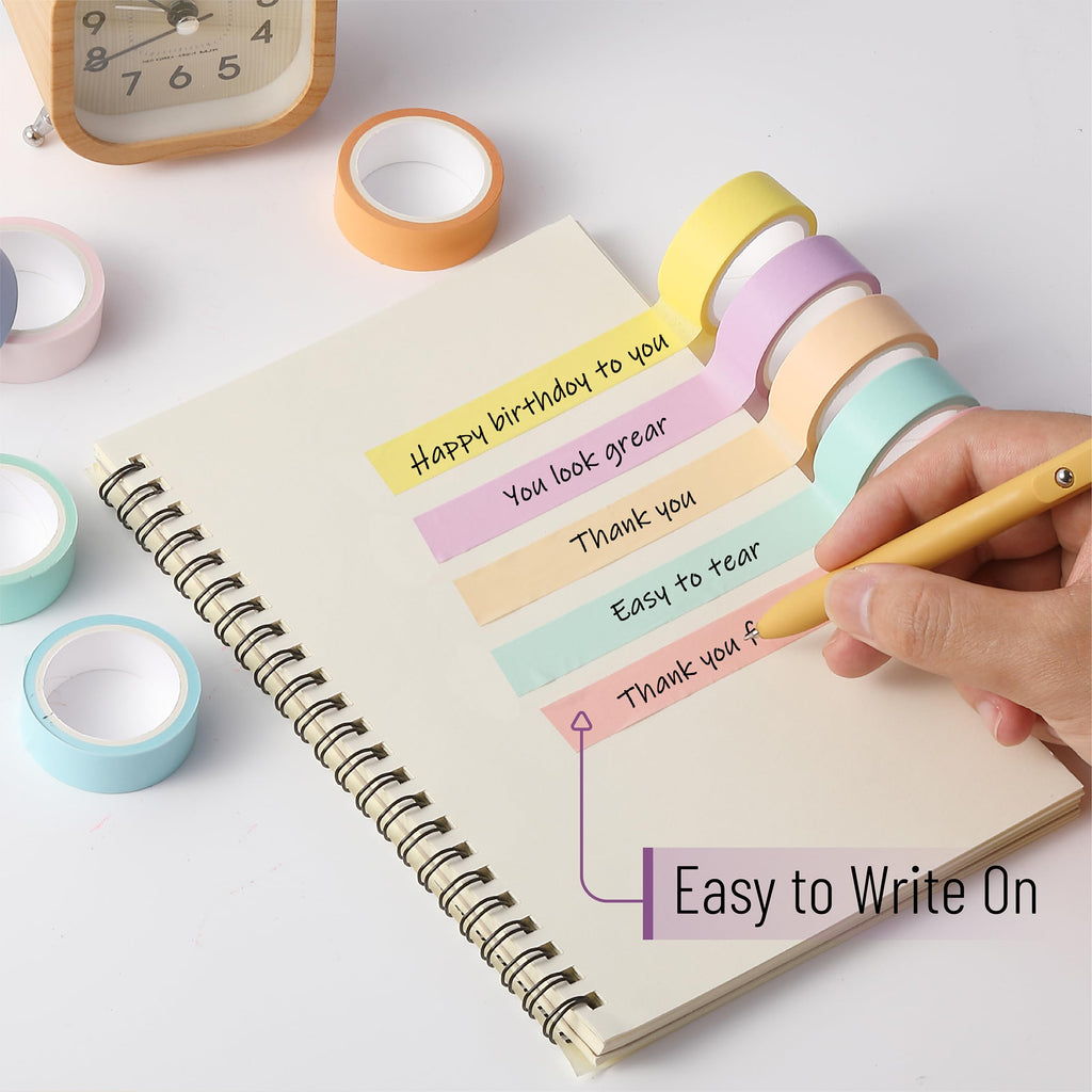 Mr. Pen- Washi Tape Set, 10 Rolls, 5.5 Yards/Roll