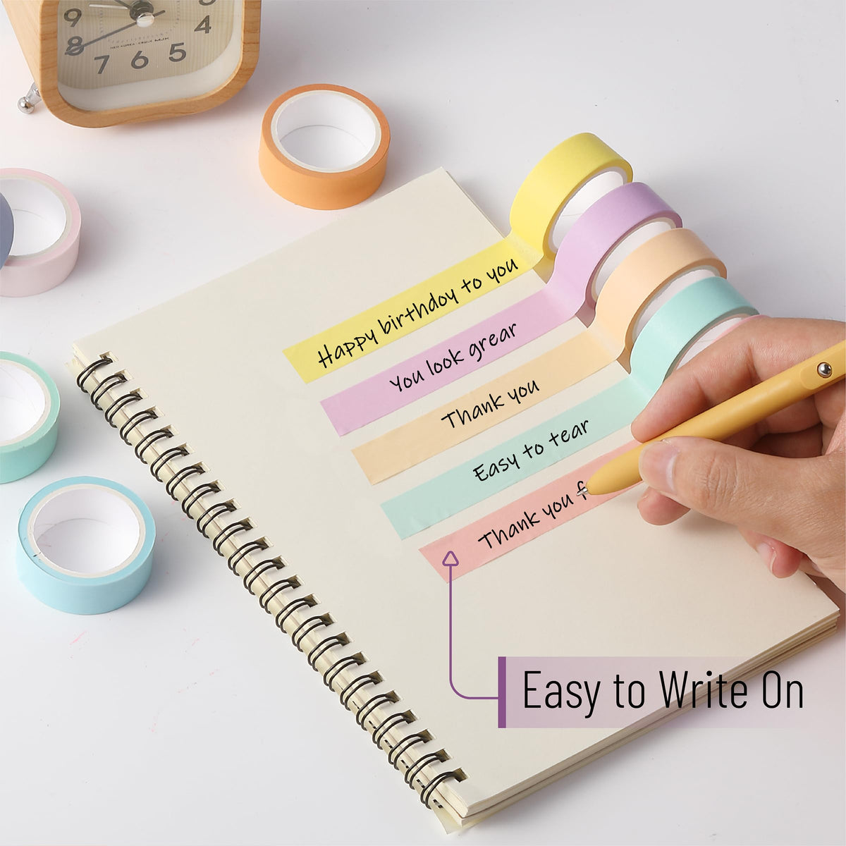Mr. Pen- Washi Tape Set, 10 Rolls, 5.5 Yards/Roll