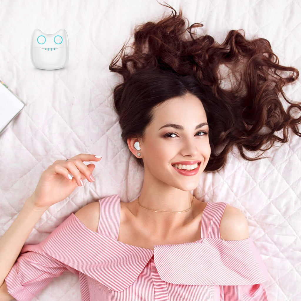Wireless Earbuds for Kids, Headphones with Cute Panda Charging Case with Mic, Noise Cancelling,Typ-C, 3D Stereo Waterproof Bluetooth Buds for Sport & Outwork,3 x Ear caps(S,M,L)