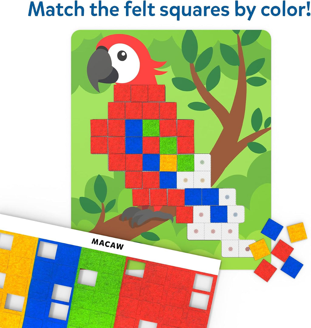 Skillmatics Felt Fun – Animals, Mosaic Art & Craft Activity, Christmas Gift