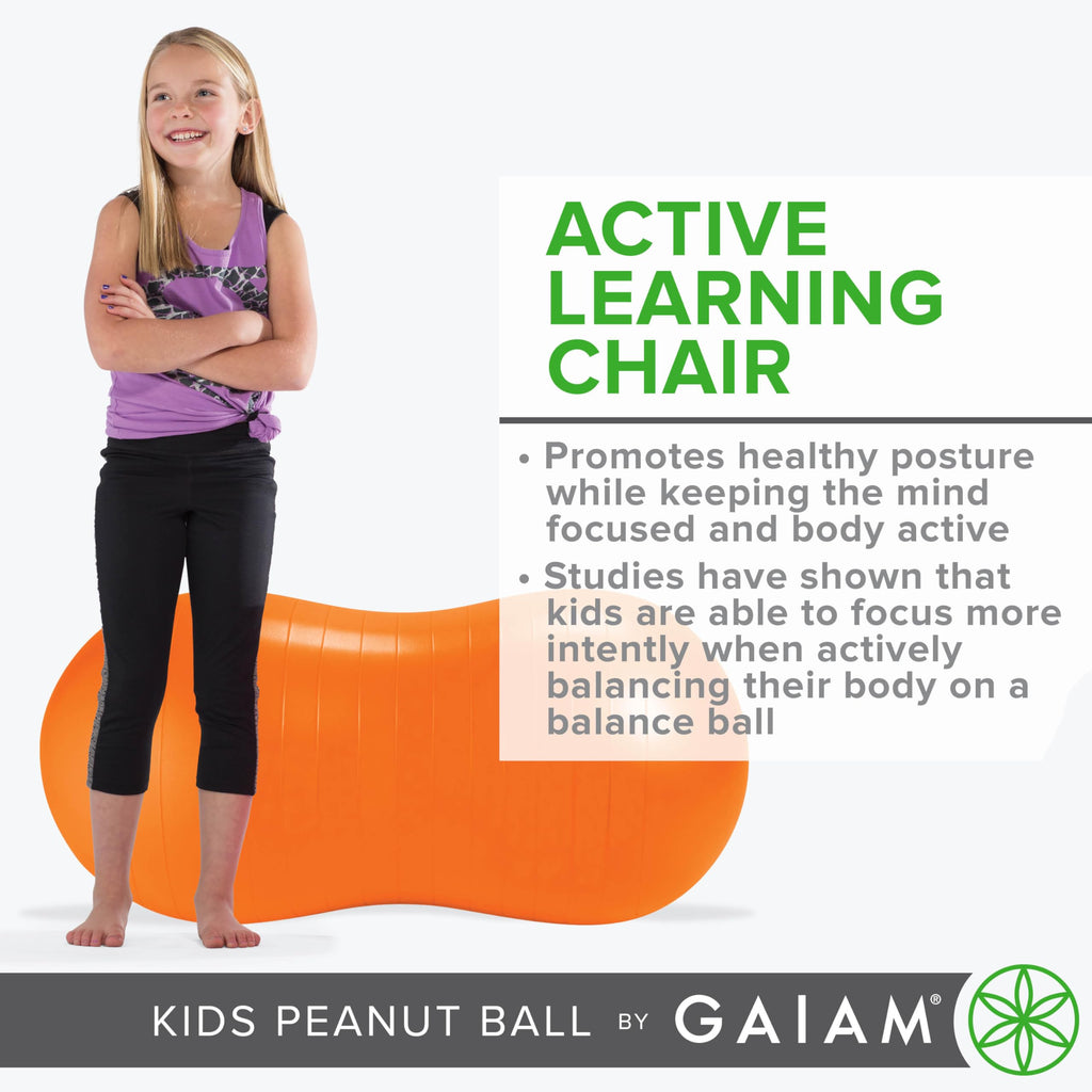 Gaiam Kids Peanut Ball Chair, Flexible Seating for Classroom