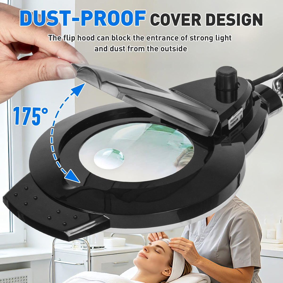 KIRKAS LED Magnifying Lamp with Clamp, 2,200 Lumens Dimmable 28in 12X