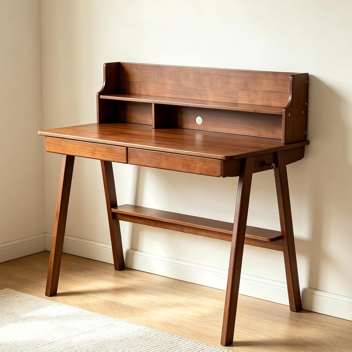 Roockky 39.4-Inch Solid Wood Student Desk with Drawers